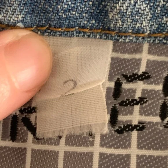 Rare 80s OOAK Vintage J Carreli Denim Acid Wash Tapestry Lace Fringe Jacket - Picture 16 of 17